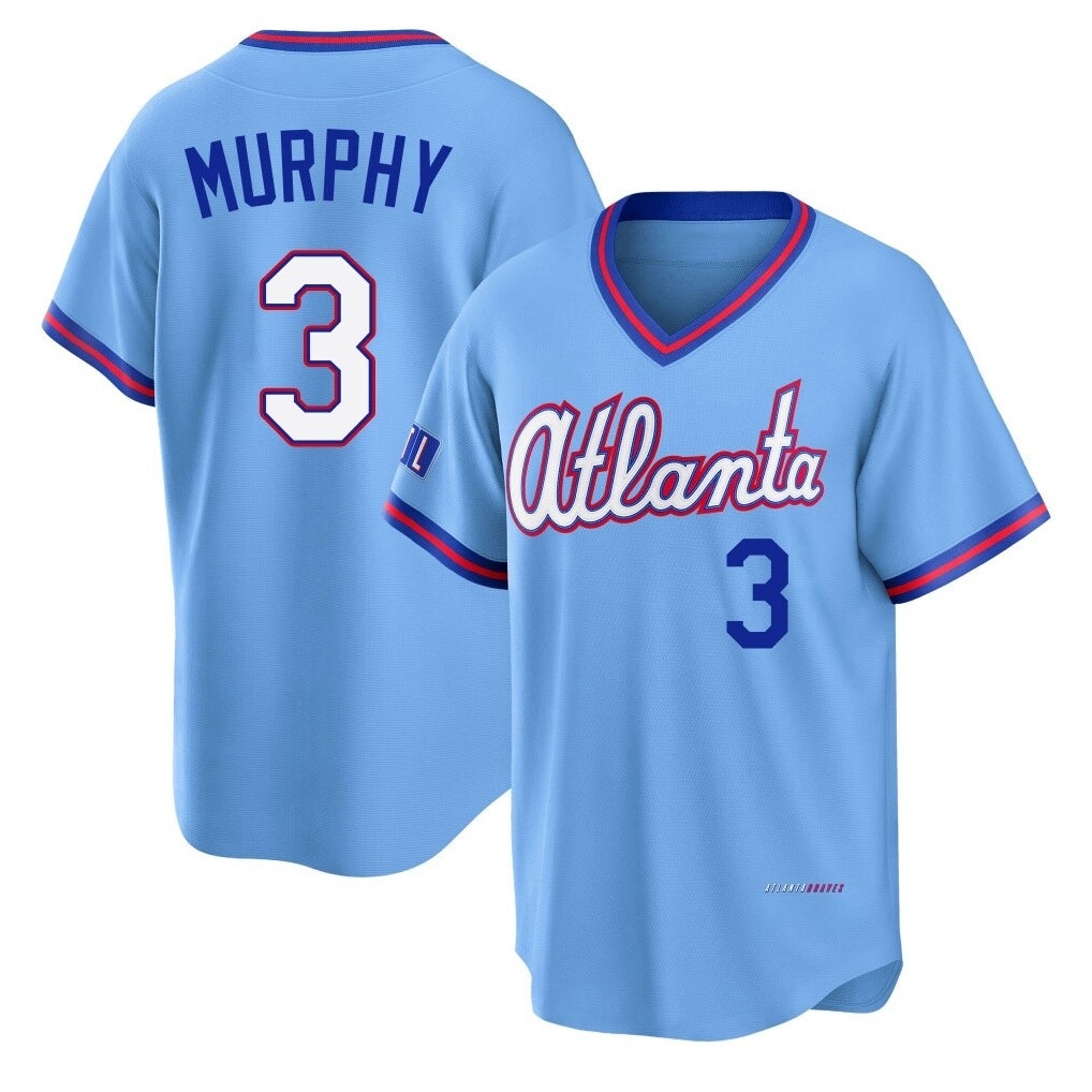 A.Braves #3 Dale Murphy Player Powder Blue 2026 City Connect T-shirt Home Game Qdoa Stitched Jerseys