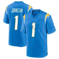 LA.Chargers #1 Quentin Johnston Player Blue Home Game Qdoa Stitched Jerseys