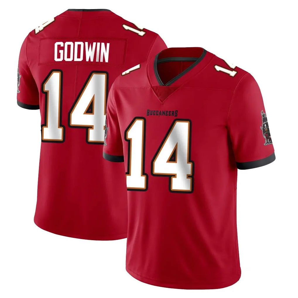 TB.Buccaneers #14 Chris Godwin Jr. Player Red Limited Vapor F.U.S.E. Home Game Qdoa Stitched Jerseys