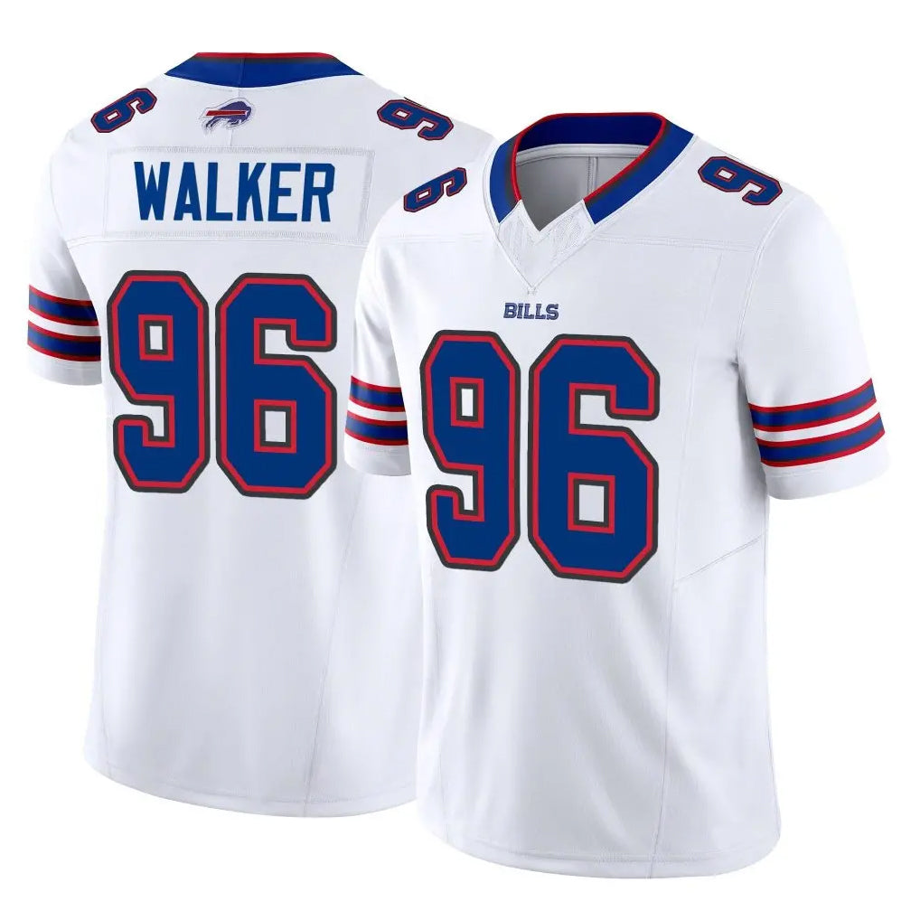 B.Bills #96 Deone Walker Player White Vapor F.U.S.E. Jersey Limited Home Game Qdoa Stitched Jerseys