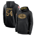 SF.49ers #54 Fred Warner Player Black Salute to Service Sideline Performance Pullover Hoodies Home Game Qdoa Stitched Jerseys