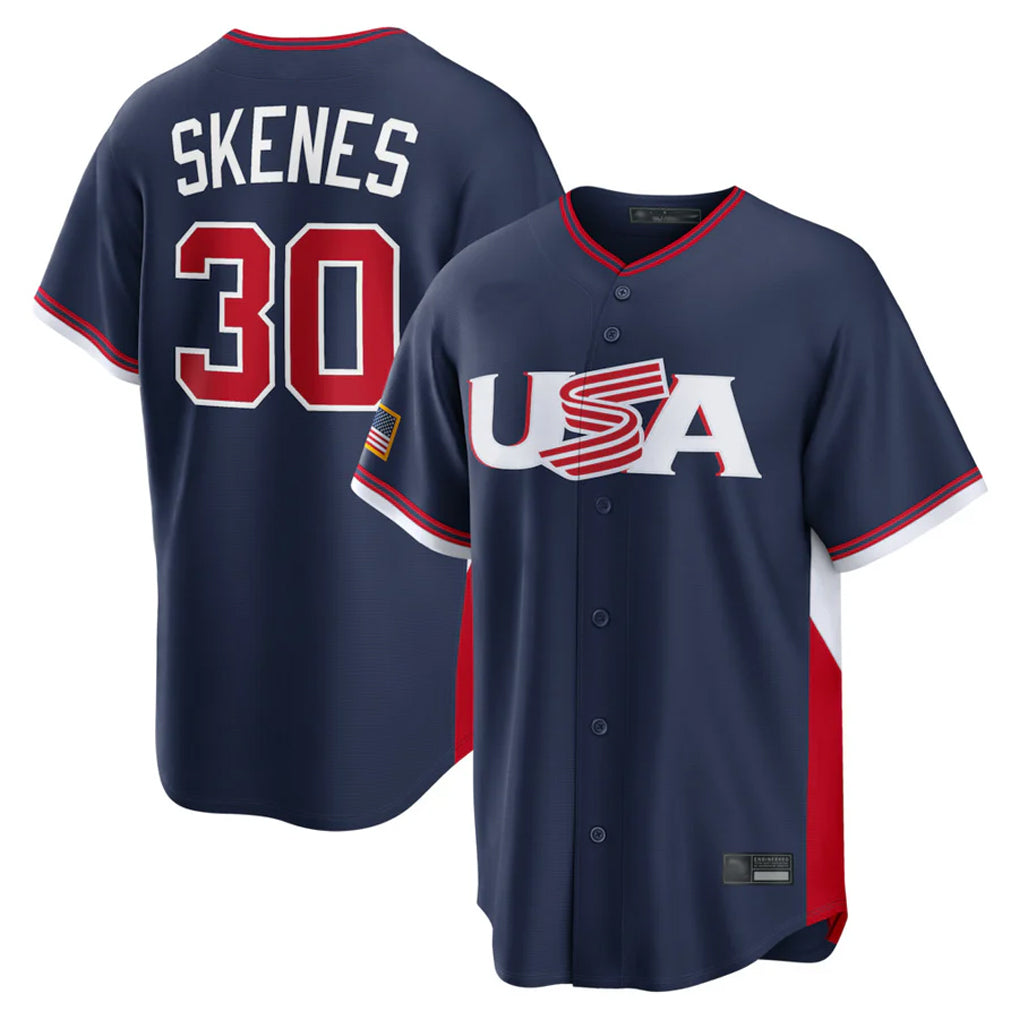 P.Pirates #30 Paul Skenes Player Navy USA 2026 World Classic Home Limited Qdoa Stitched Jerseys