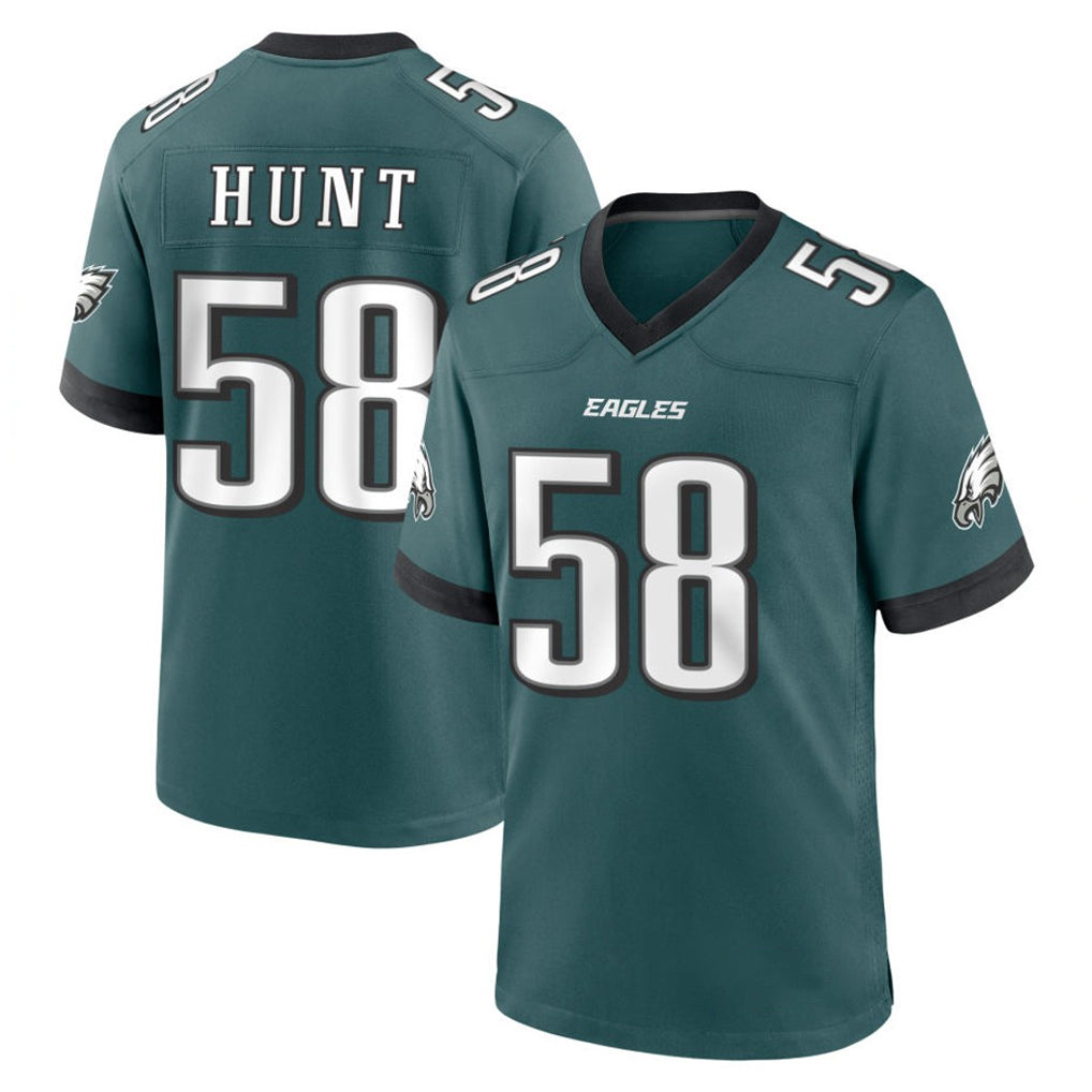 P.Eagles #58 Jalyx Hunt Player Green Home Game Qdoa Stitched Jerseys
