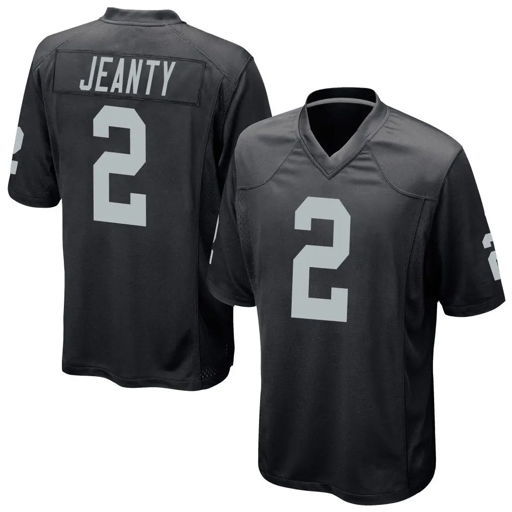 LV.Raiders #2 Ashton Jeanty Player Black Home Game Qdoa Stitched Jerseys