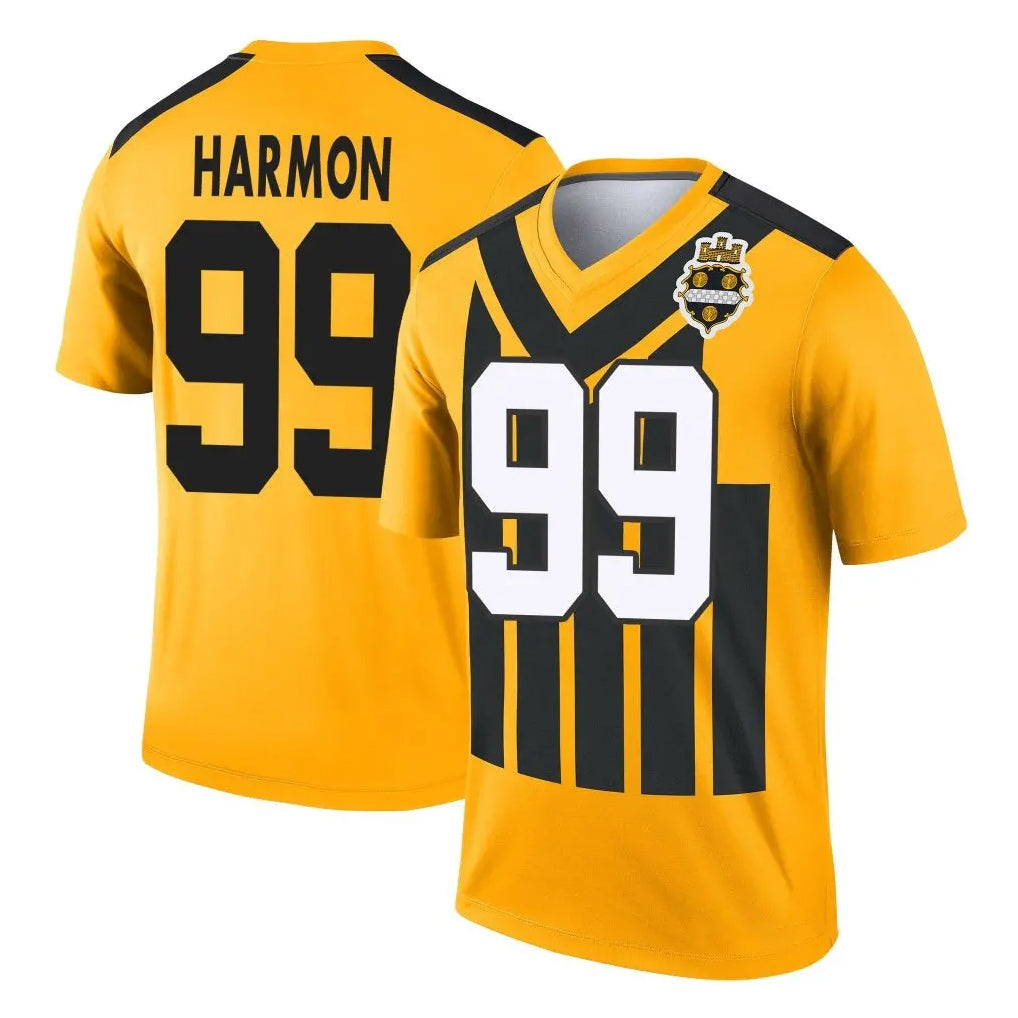 P.Steelers #99 Derrick Harmon Player Gold Legend Limited 1933 Throwback Performance Home Game Qdoa Stitched Jerseys