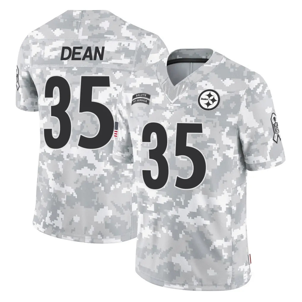 P.Steelers #35 Jamel Dean Player Arctic Camo Limited Salute To Service Home Game Qdoa Stitched Jerseys