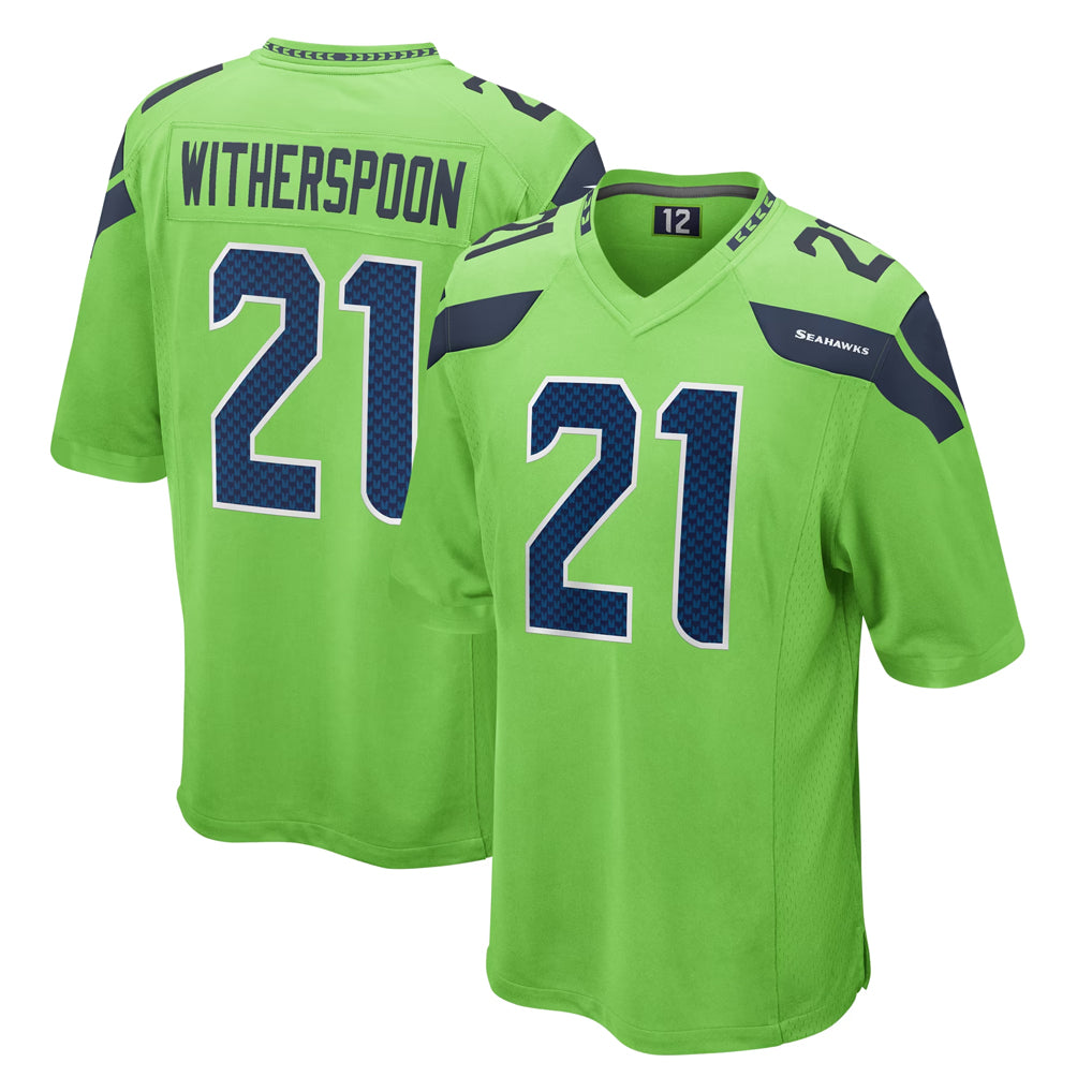 S.Seahawks #21 Devon Witherspoon Player Green Home Game Qdoa Stitched Jerseys