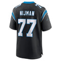 Qdoa C.Panthers #77 Yosh Nijman Black Game Jersey