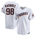 S.Diego Padres #98 Randy Vasquez Player White Cooperstown Collection Limited Home Qdoa Stitched Jerseys