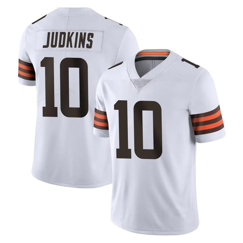 C.Browns #10 Quinshon Judkins Player White Vapor Untouchable Limited Home Game Qdoa Stitched Jerseys