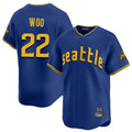 S.Mariners #22 Bryan Woo Player Royal City Connect Home Limited Qdoa Stitched Jerseys