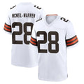 C.Browns #28 Emmanuel McNeil-Warren Player White Home Game Qdoa Stitched Jerseys
