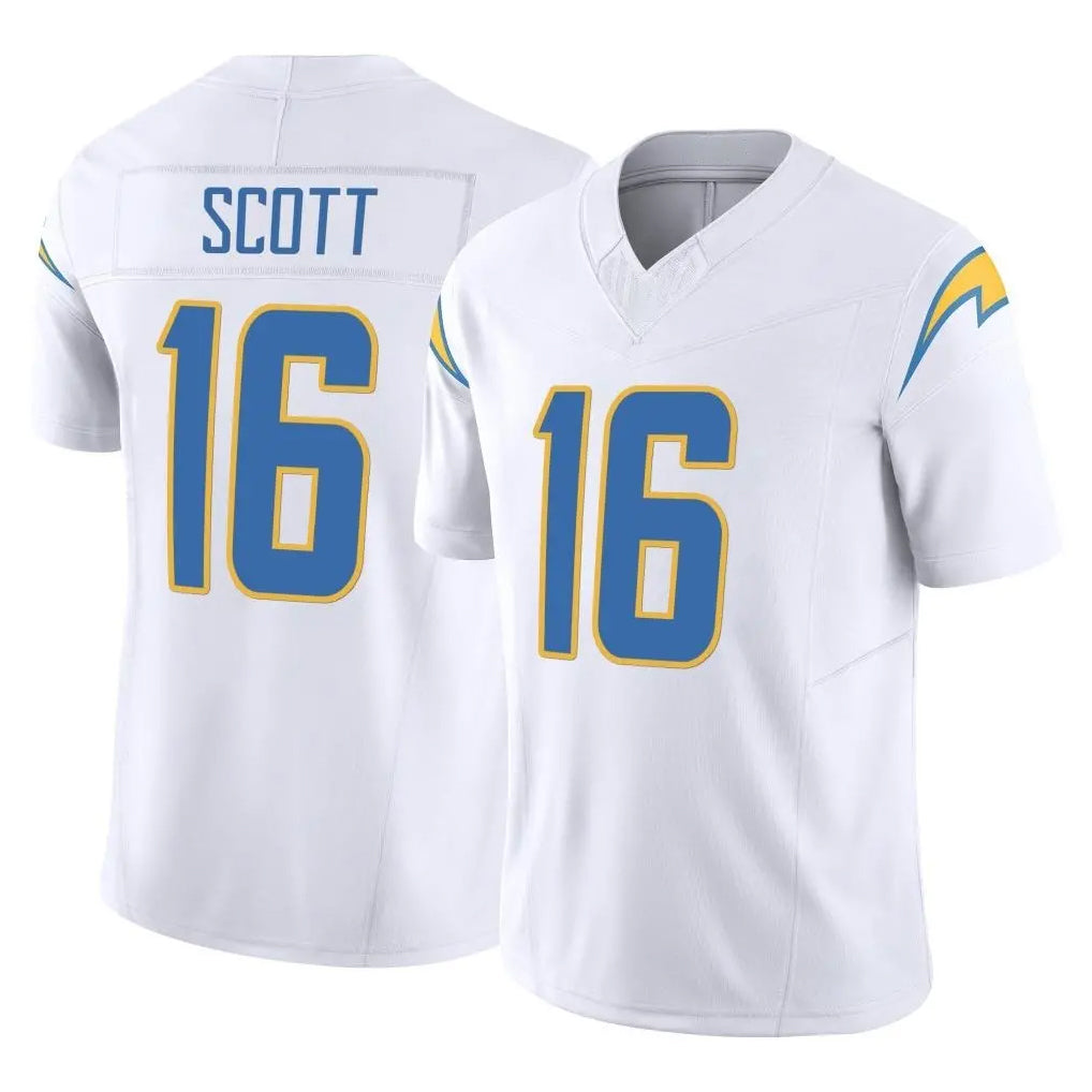 LA.Chargers #16 J.K. Scott Player White Limited Vapor F.U.S.E. Home Game Qdoa Stitched Jerseys