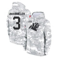 C.Panthers #3 Princely Umanmielen Player Arctic Camo Salute to Service Pullover Hoodies Limited Game Qdoa Stitched Jerseys