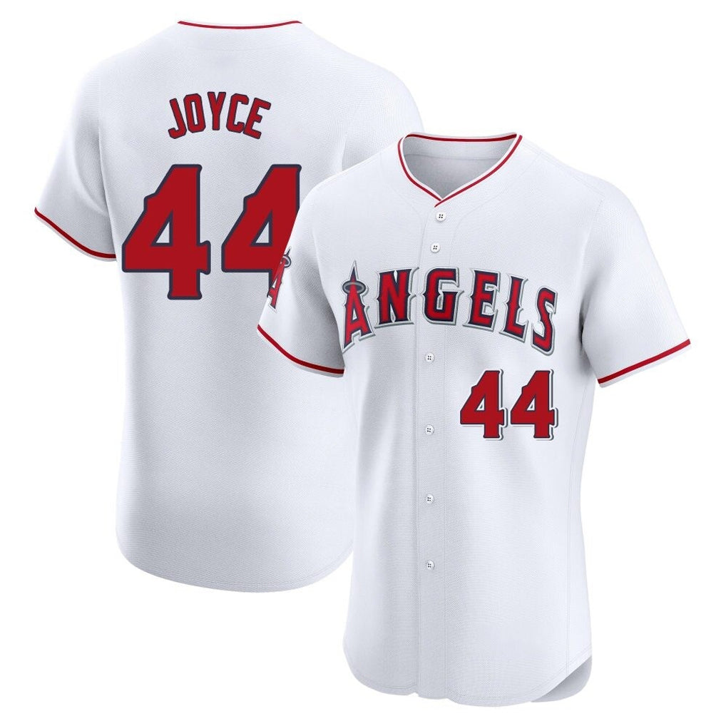 LA.Angels #44 Ben Joyce Player White Limited Elite Qdoa Stitched Home Jerseys