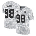 LV.Raiders #98 Maxx Crosby Player Arctic Camo Salute To Service Limited Game Qdoa Stitched Jerseys
