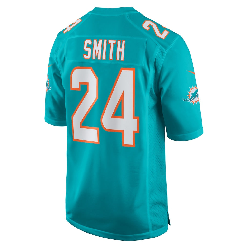 Qdoa M.Dolphins #24 Cam Smith Aqua Game Jersey