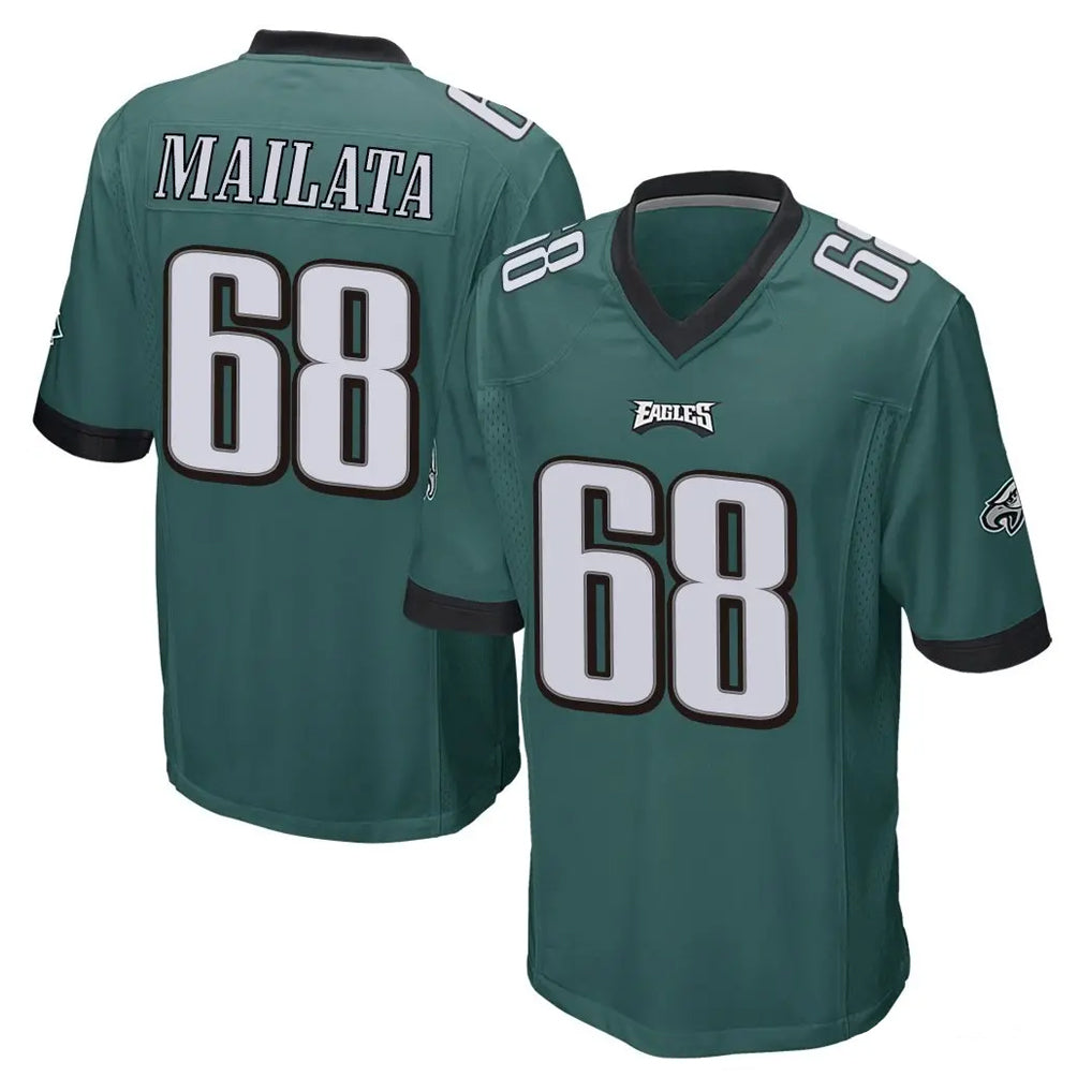 P.Eagles #68 Jordan Mailata Player Team Color Green Home Game Qdoa Stitched Jerseys