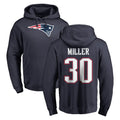 NE.Patriots #30 Jam Miller Player Navy LOGO Pullover Hoodies Home Game Qdoa Stitched Jerseys