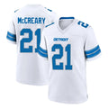 D.Lions #21 Roger McCreary Player White Alternate Home Game Qdoa Stitched Jerseys