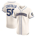 S.Mariners #58 Luis Castillo Player Cream Home Limited Elite Qdoa Stitched Jerseys