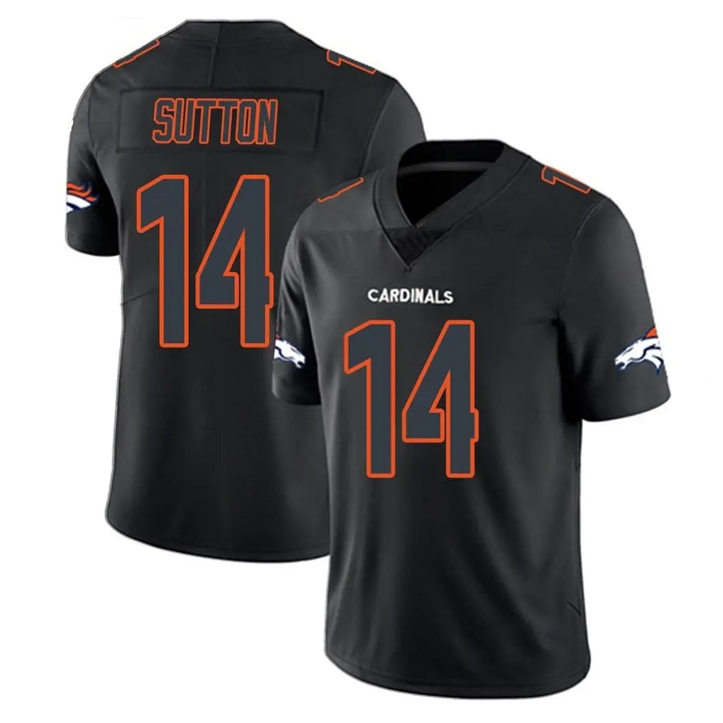 D.Broncos #14 Courtland Sutton Player Black Impact Limited Game Qdoa Stitched Jerseys