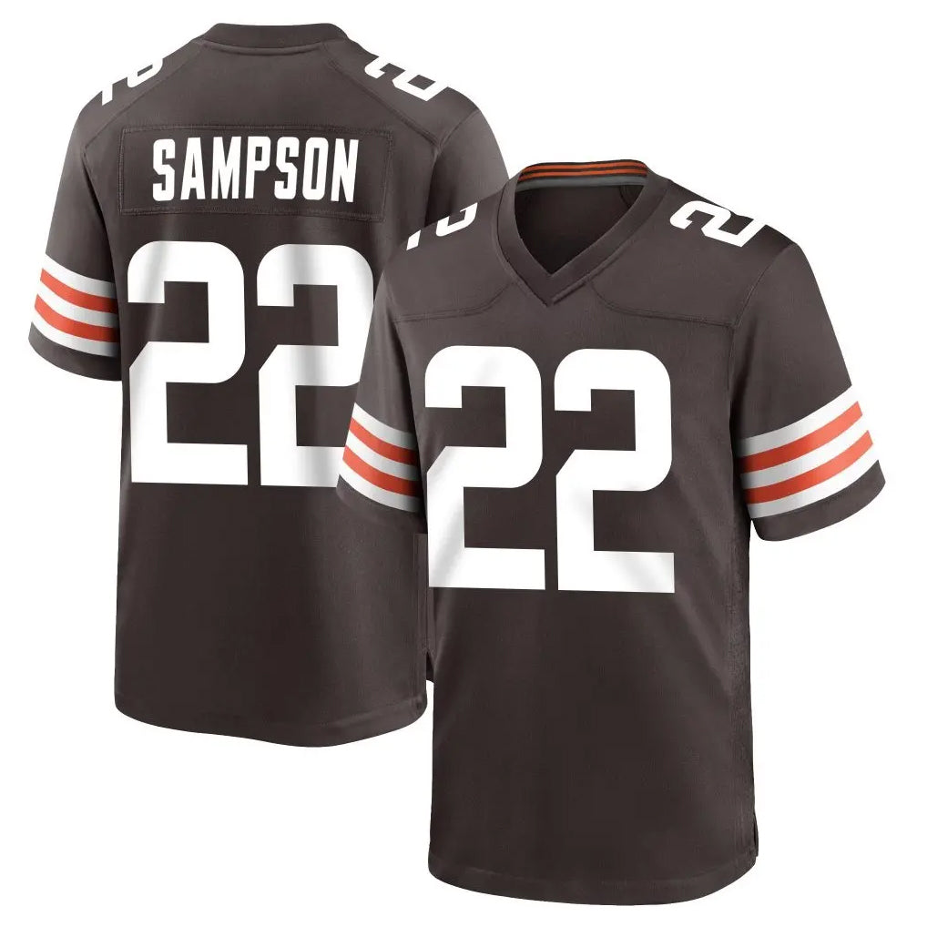 C.Browns #22 Dylan Sampson Player Brown Home Game Qdoa Stitched Jerseys