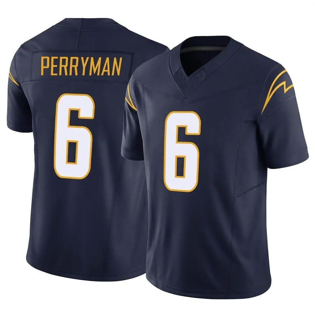 LA.Chargers #6 Denzel Perryman Player Navy Limited Vapor F.U.S.E. Home Game Qdoa Stitched Jerseys