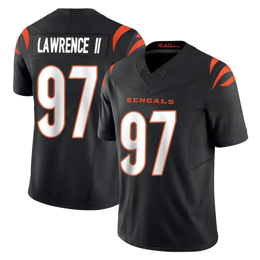 C.Bengals #97 Dexter Lawrence II Player Black Vapor F.U.S.E. Limited Home Game Qdoa Stitched Jerseys