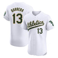 Athletics #13 Luis Barrera Player White Limited Elite Home Game Qdoa Stitched Jerseys