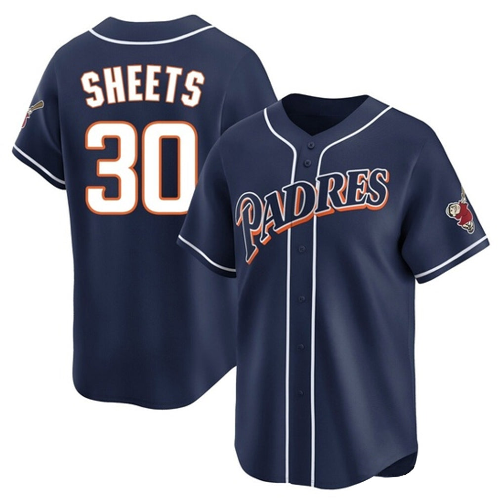 S.Diego Padres #30 Gavin Sheets Player Navy Cooperstown Collection Limited Home Qdoa Stitched Jerseys