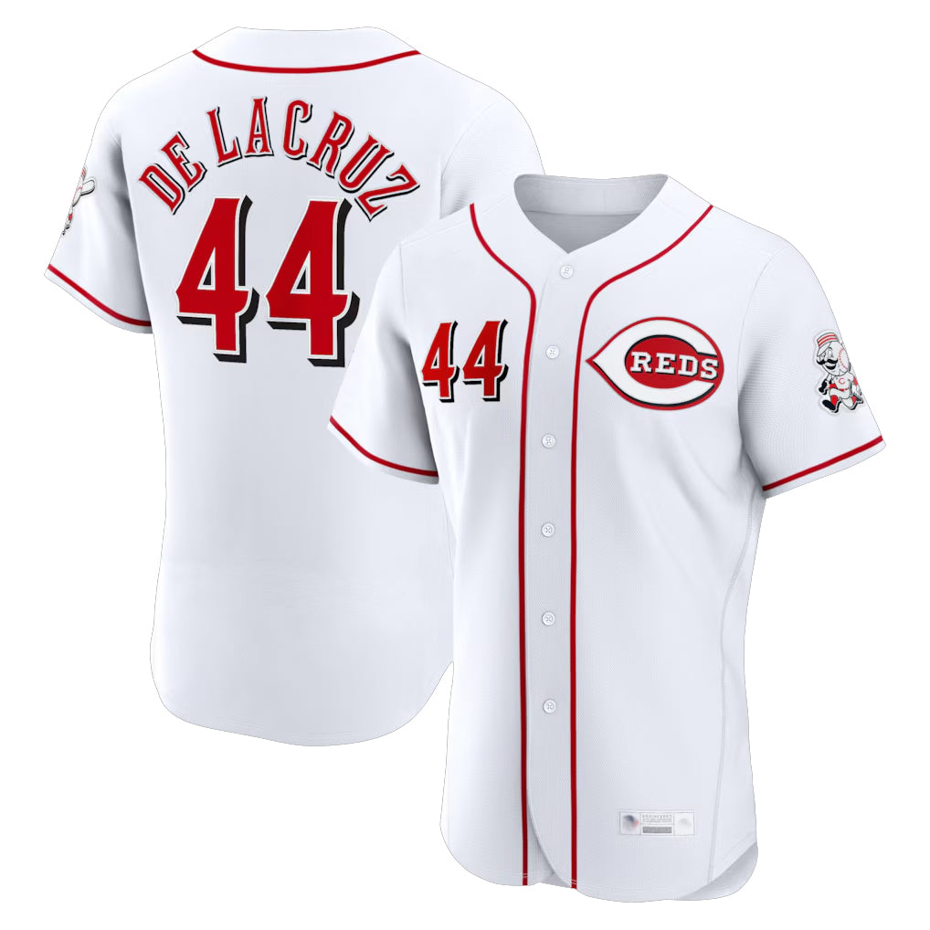 C.Reds #44 Elly De La Cruz Player White Limited Elite Home Qdoa Stitched Jerseys