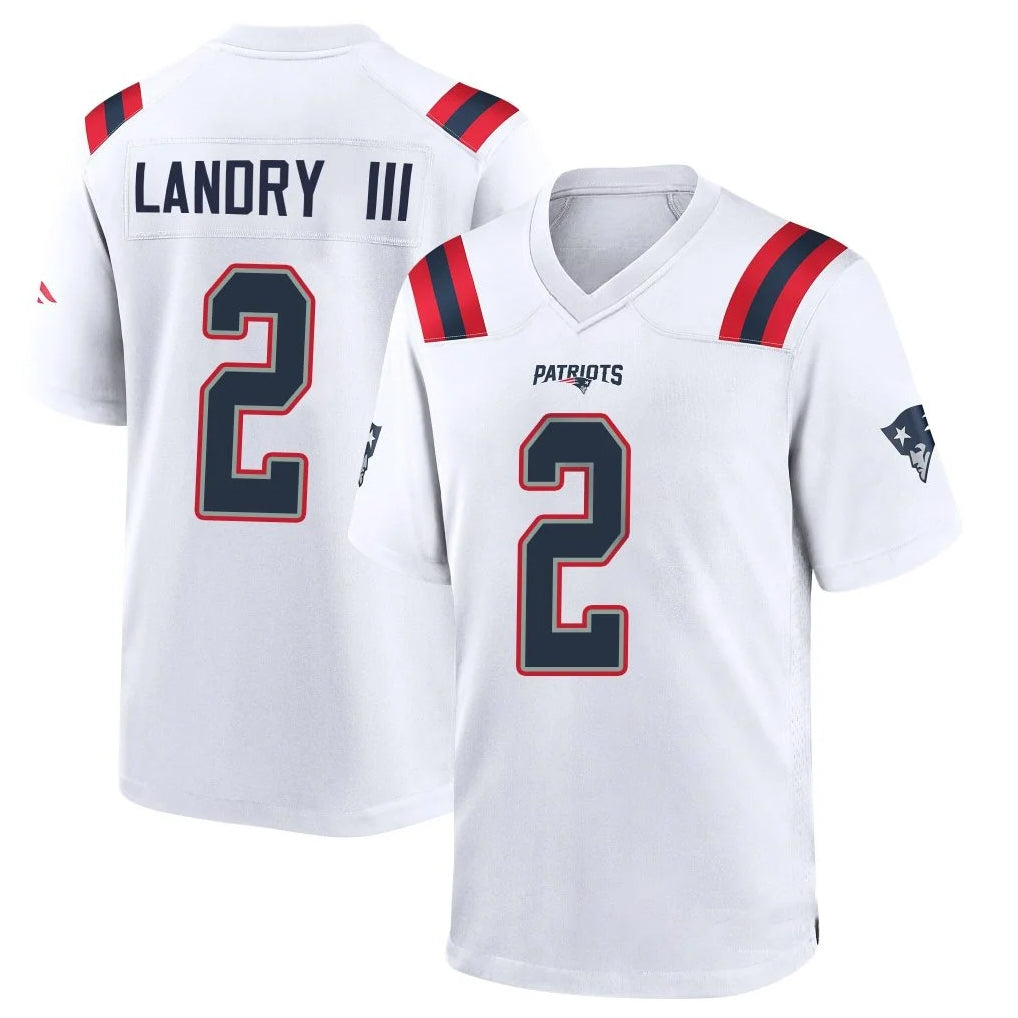 NE.Patriots #2 Harold Landry III Player White Home Game Qdoa Stitched Jerseys