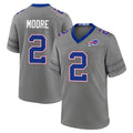 B.Bills #2 DJ Moore Player Gray Nickel City Home Game Qdoa Stitched Jerseys