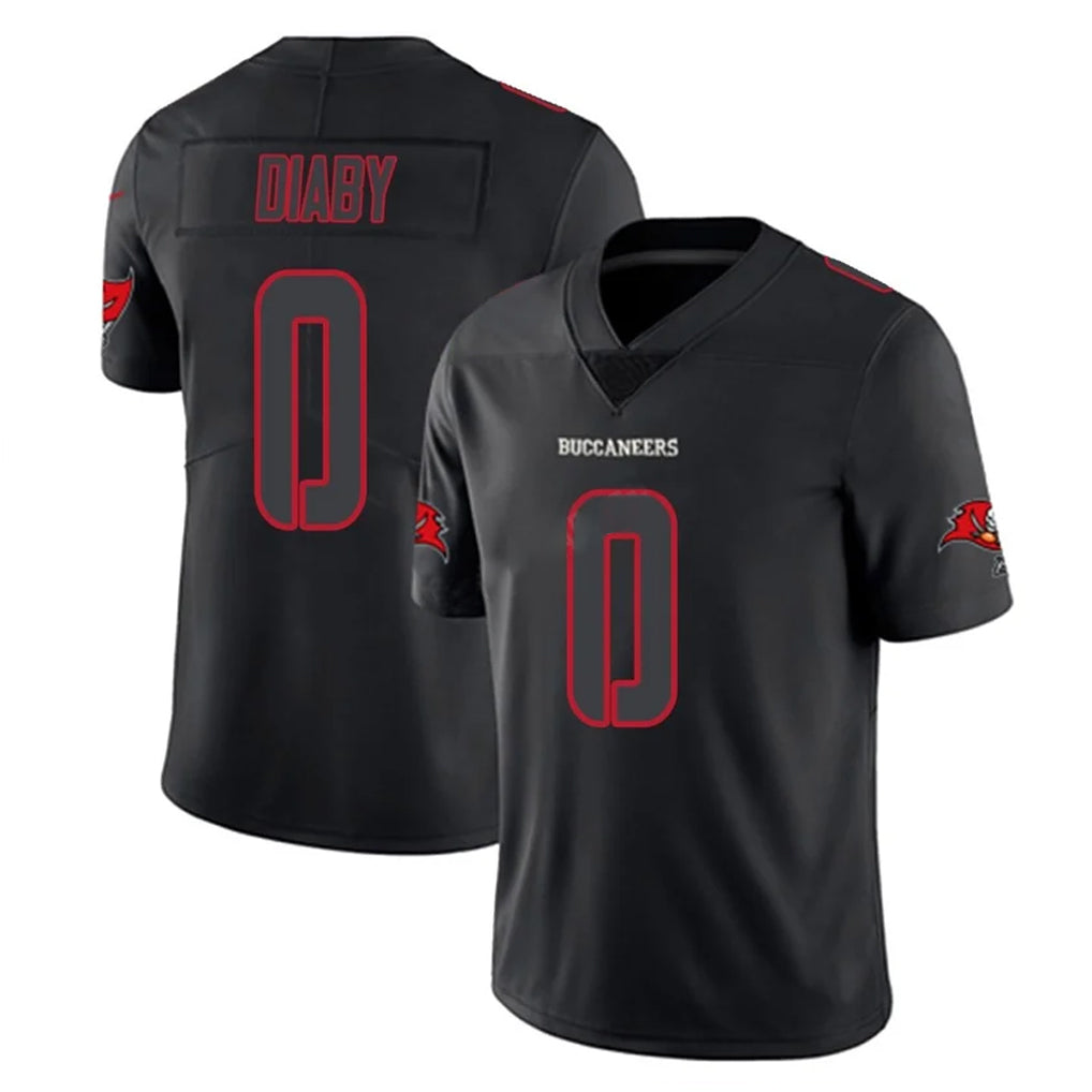 TB.Buccaneers #0 Yaya Diaby Player Black Impact Limited Home Game Qdoa Stitched Jerseys