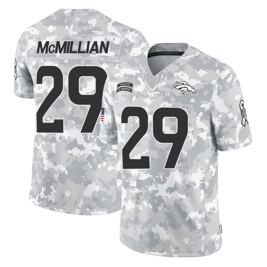 D.Broncos #29 Ja'Quan McMillian Player Arctic Camo Salute To Service Limited Qdoa Stitched Jerseys