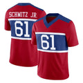 NY.Giants #61 John Michael Schmitz Jr. Player Red Century Vapor F.U.S.E. Home Game Qdoa Stitched Jerseys
