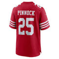 Qdoa SF.49ers #25 Jason Pinnock Scarlet Team Game Jersey
