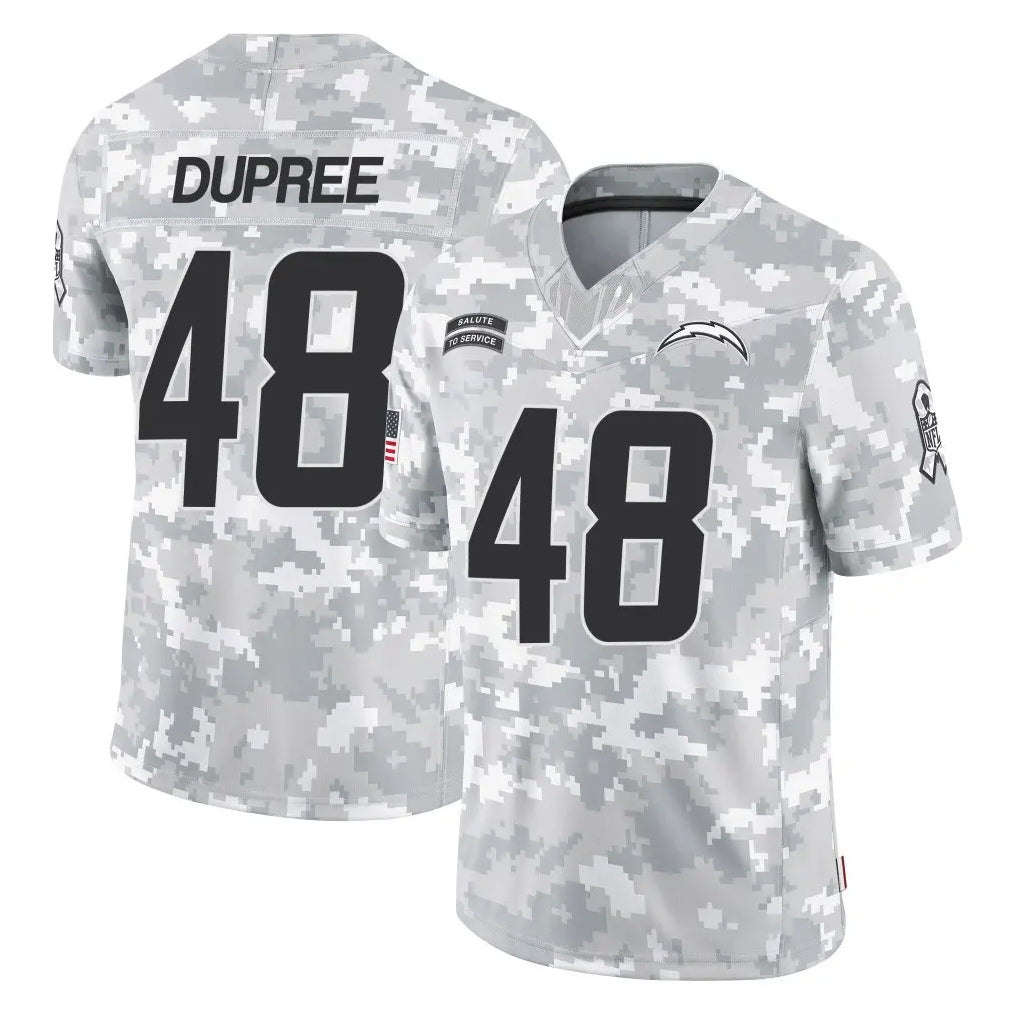 LA.Chargers #48 Bud Dupree Player Arctic Camo Salute To Service Limited Game Qdoa Stitched Jerseys