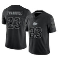 KC.Chiefs #23 Drue Tranquill Player Black Limited Reflective Game Qdoa Stitched Jerseys
