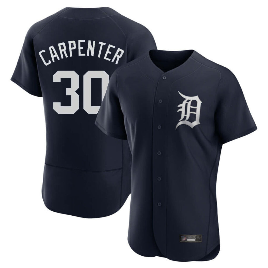 D.Tigers #30 Kerry Carpenter Player Navy Limited Elite Home Qdoa Stitched Jerseys