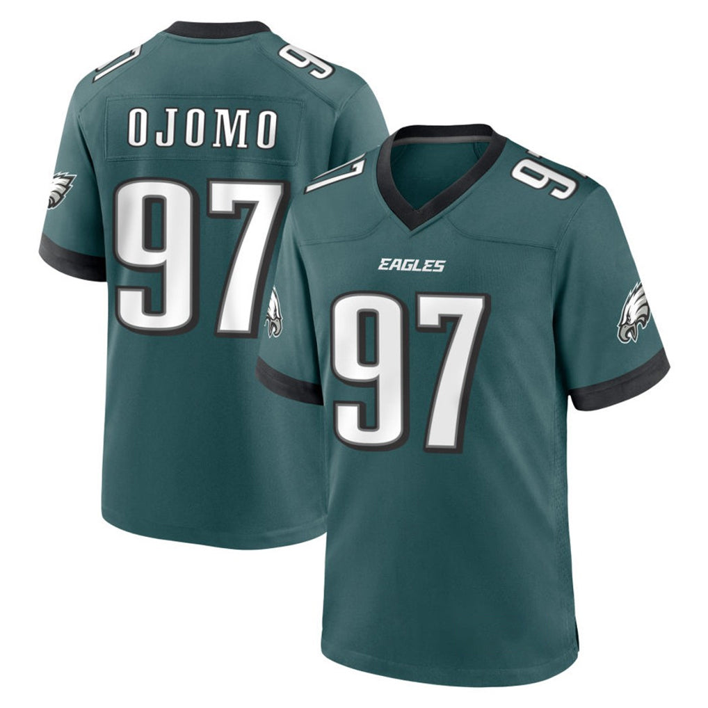 P.Eagles #97 Moro Ojomo Player Green Home Game Qdoa Stitched Jerseys