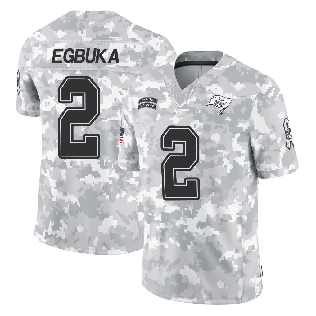 TB.Buccaneers #2 Emeka Egbuka Player Arctic Camo Limited Salute To Service Home Game Qdoa Stitched Jerseys