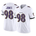 B.Ravens #98 Travis Jones Player White Vapor F.U.S.E. Limited Home Game Qdoa Stitched Jerseys