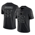 C.Panthers #25 Jonathon Brooks Player Black Limited Reflective Game Qdoa Stitched Jerseys