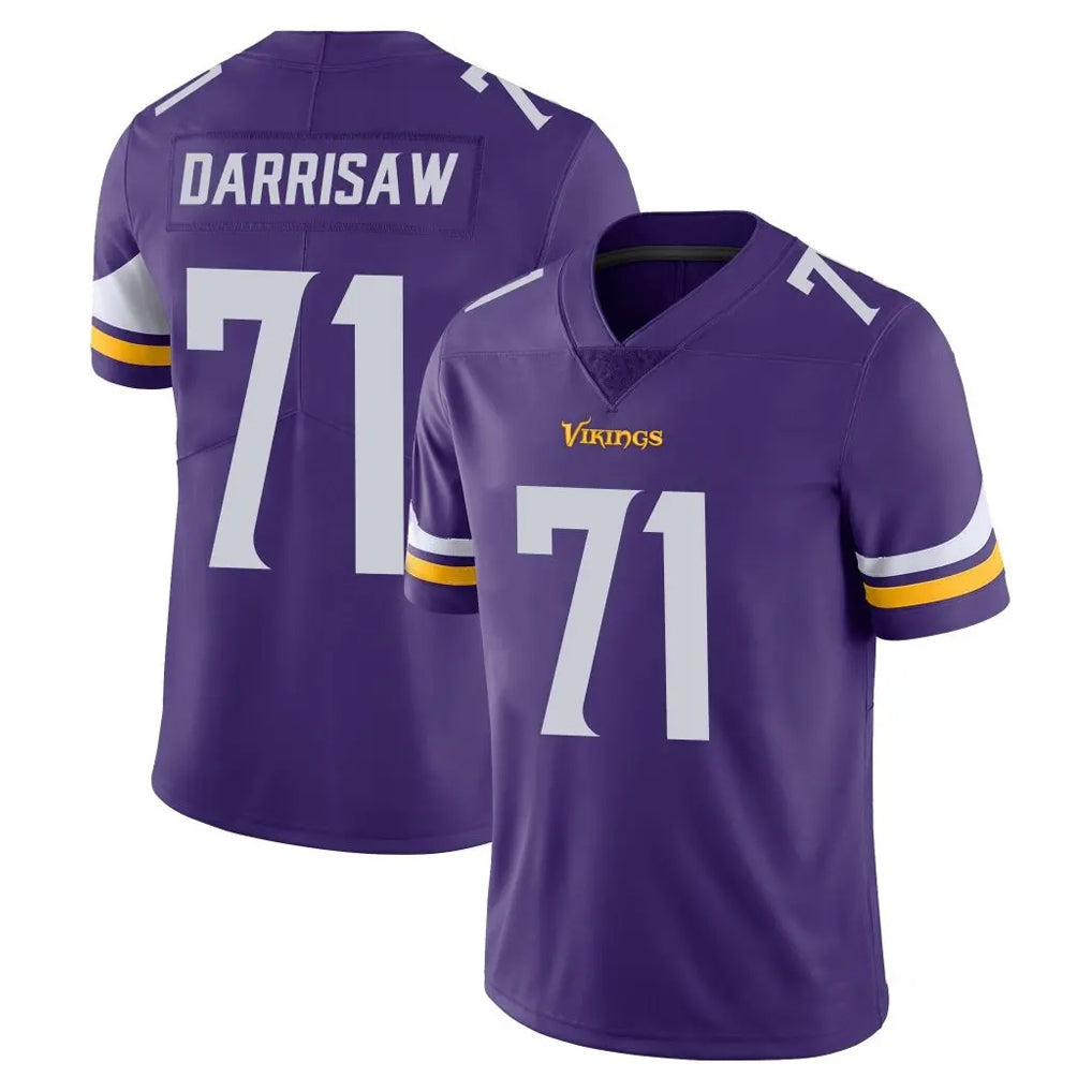 M.Vikings #71 Christian Darrisaw Player Purple Limited Vapor Untouchable Home Game Qdoa Stitched Jerseys
