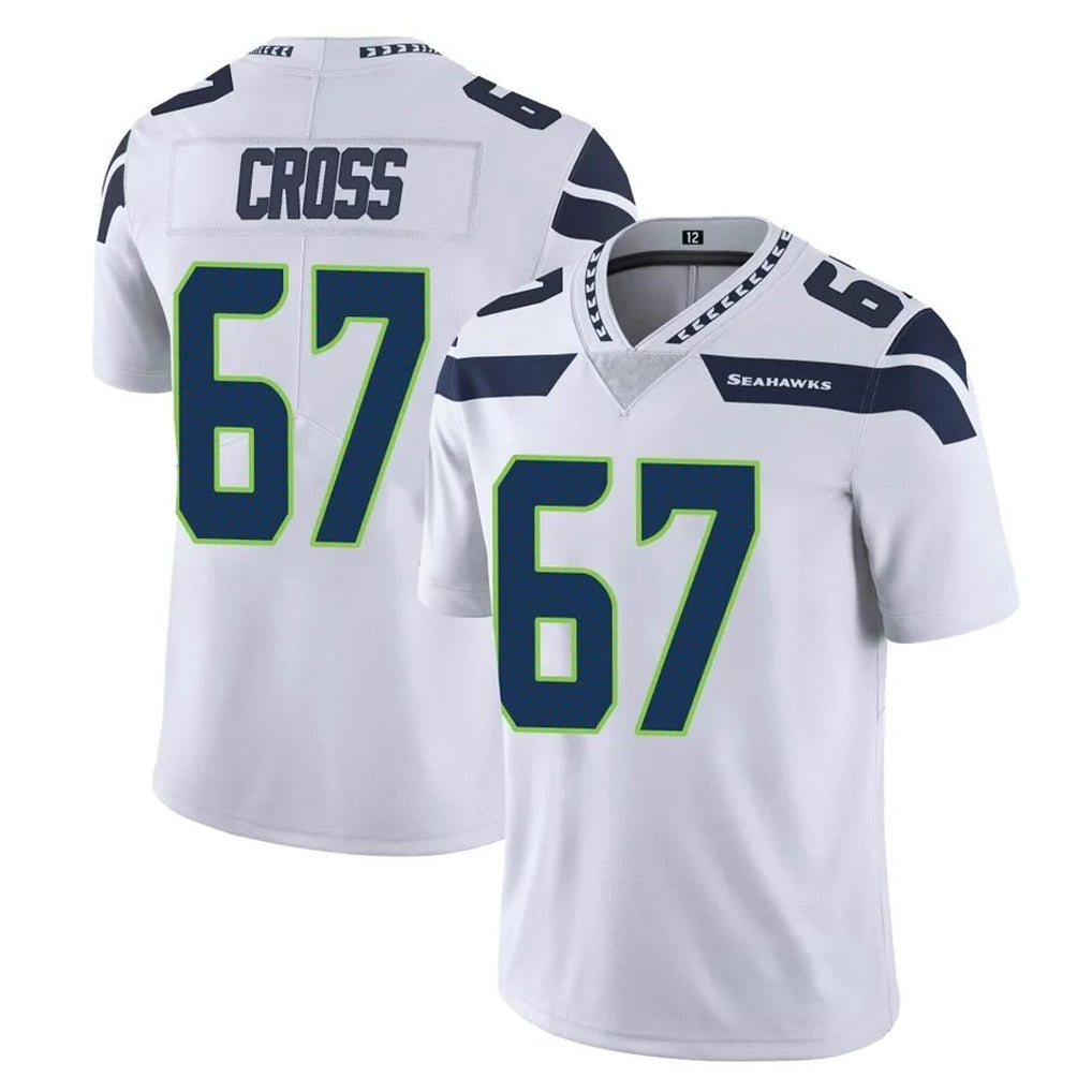 S.Seahawks #67 Charles Cross Player White Limited Vapor Untouchable Home Game Qdoa Stitched Jerseys