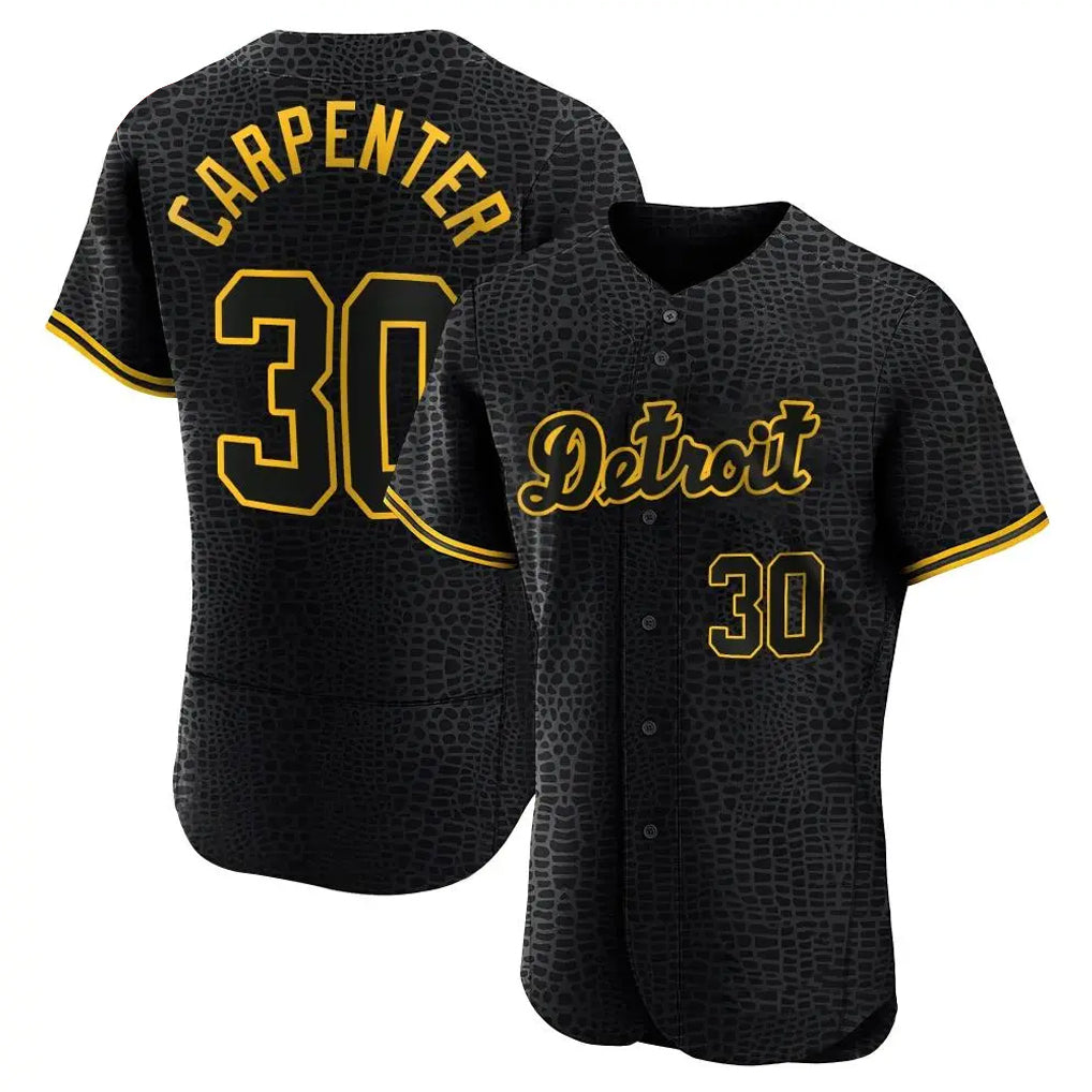 D.Tigers #30 Kerry Carpenter Player Black Snake Skin City Limited Elite Home Qdoa Stitched Jerseys