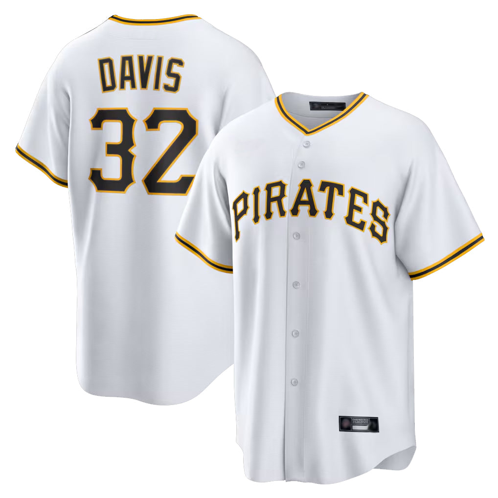 P.Pirates #32 Henry Davis Player White Home Game Qdoa Stitched Jerseys