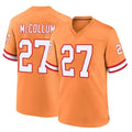 TB.Buccaneers #27 Zyon McCollum Player Orange Throwback Home Game Qdoa Stitched Jerseys
